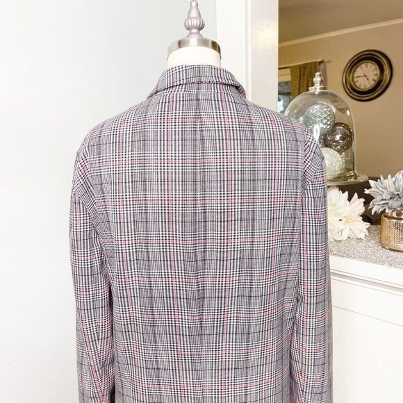 Gap Black Plaid Academy Blazer Jacket Gray 16 XL - Picture 7 of 10